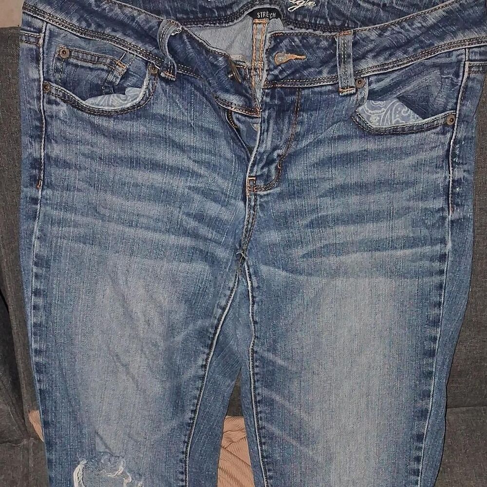 American-eagle Women's Blue and Navy Jeans